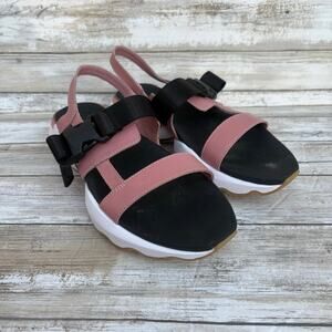 Sorel Sandals Shoes Sz 7.5 Kinetic Impact Slingback Eraser Pink Platform Strappy
